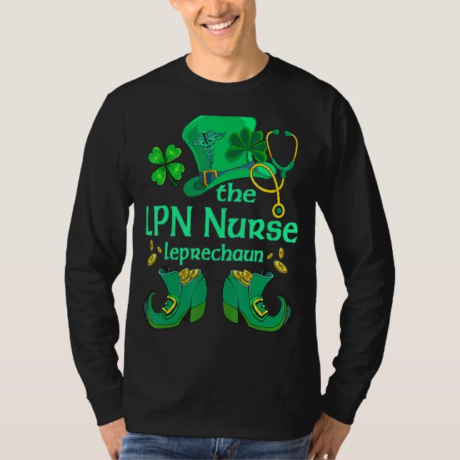 T-shirt L'Infirmière Lpn Leprechaun Jour de la Saint Patri (Devant)