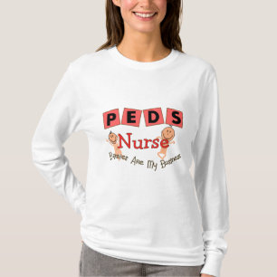 T-shirt L'infirmière pédiatrique "bébés sont mes affai