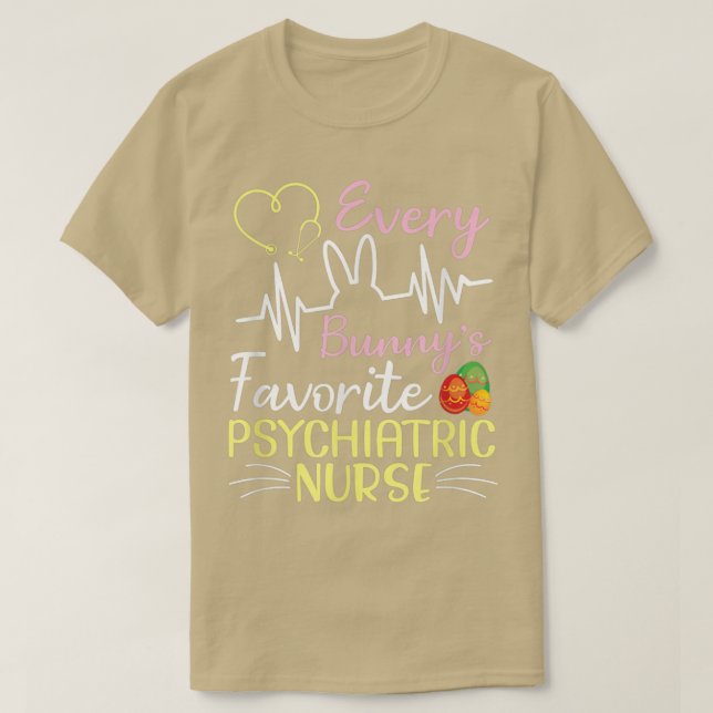 T-shirt L'infirmière psychiatrique préférée de chaque lapi (Design devant)