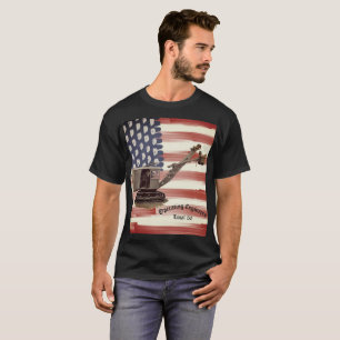 T-shirt L'ingénieur d'exploitation dévoile le drapeau US P
