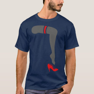 T-shirt Lingerie jambes de collants avec rouge et stiletto