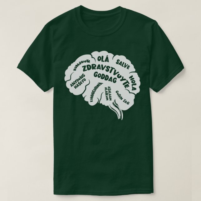 T-shirt Linguiste multilingue multilingue Linguistique (Design devant)