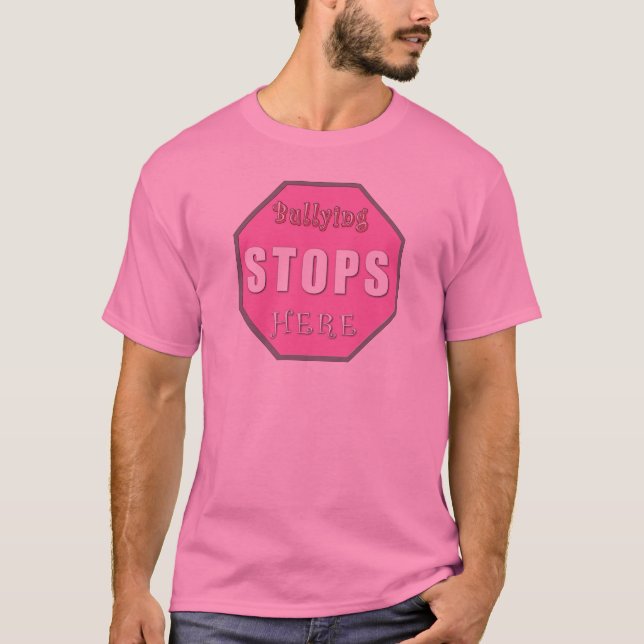 T-shirt L'intimidation s'arrête ici (Devant)