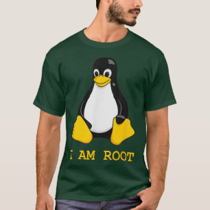 T-shirt Linu Mascot Tu le pingouin Je suis racine T Hommes