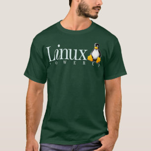 T-shirt Linu Os Powered by Linu Penguin Tee
