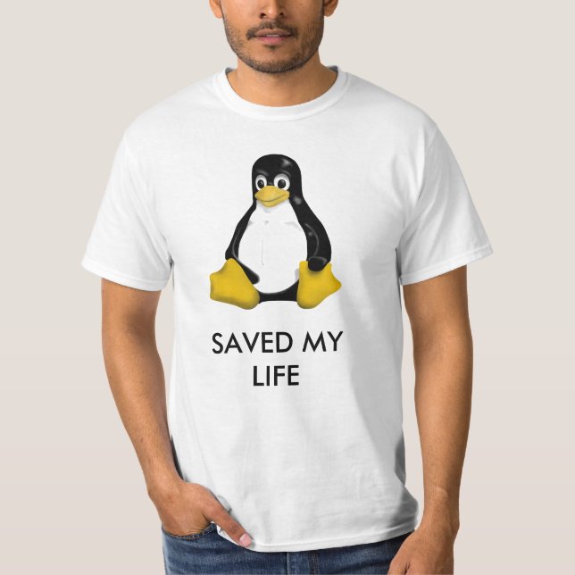 T-SHIRT LINUX A SAUVÉ MYLIFE (Devant)