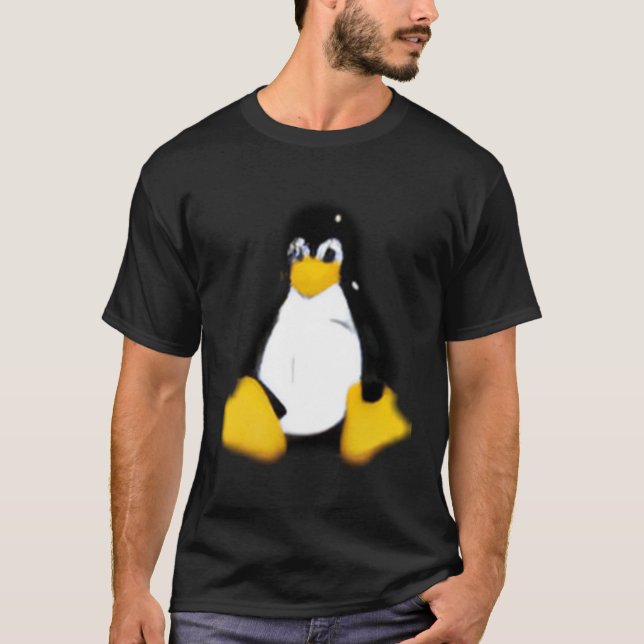T-shirt Linux Gris petit (Devant)