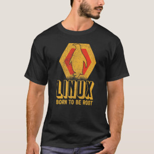 T-shirt Linux Né pour être root Logiciel Nerd Système d'ex