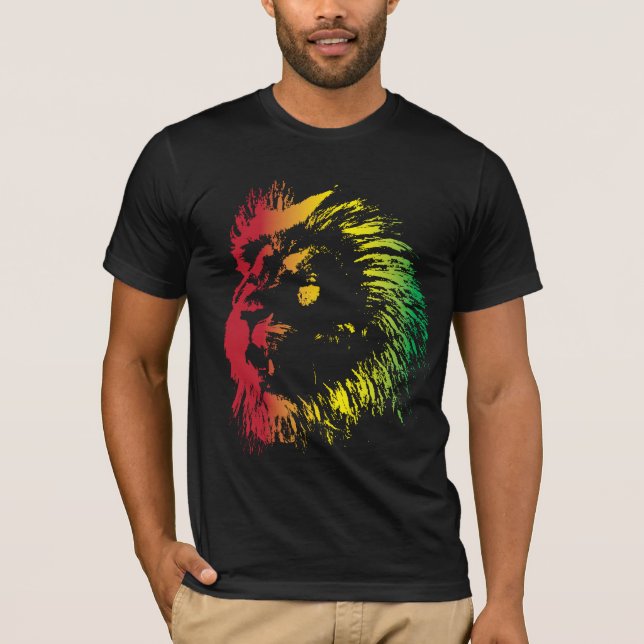 T-shirt Lion 2 de Rasta (Devant)