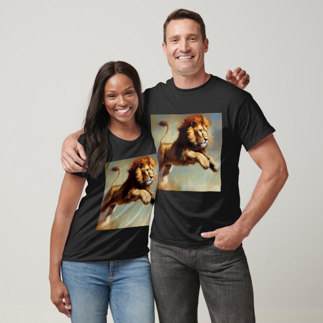 T-shirt Lion (8) Chat sauvage (Unisexe)