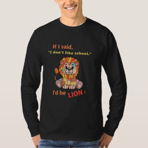 T-shirt Lion à écaille d'animaux farcis si je n'aime pas S