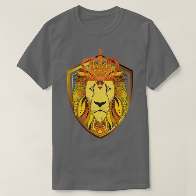 T-shirt Lion animal de culture africaine (Design devant)