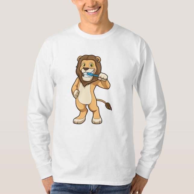 T-shirt Lion avec brosse à dents (Devant)