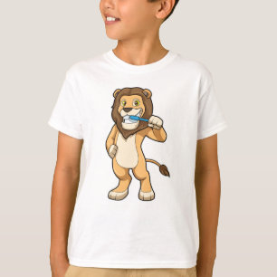 T-shirt Lion avec brosse à dents