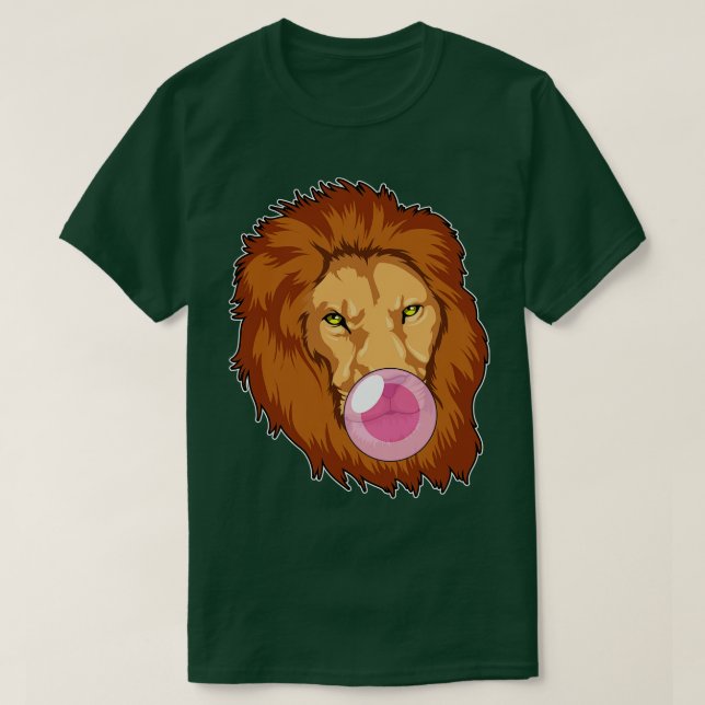 T-shirt Lion avec Bubble gum (Design devant)