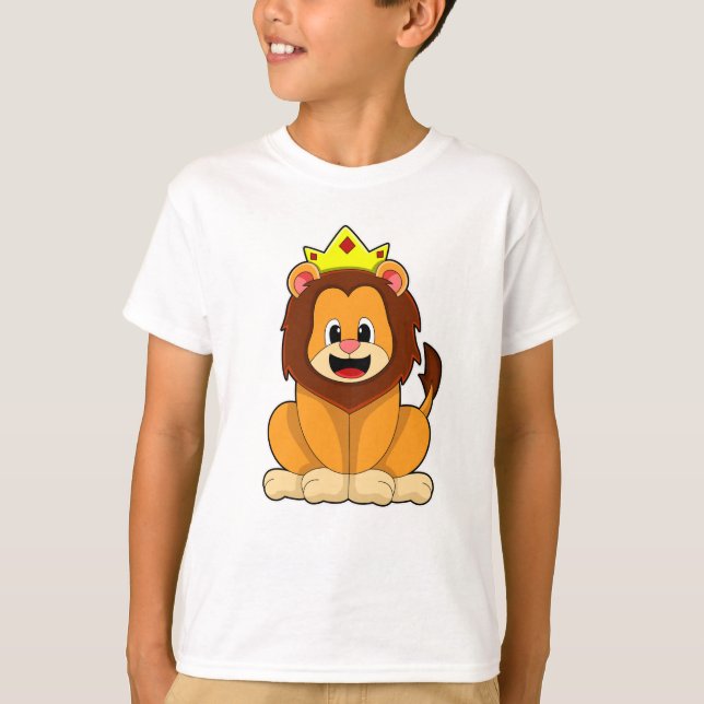 T-shirt Lion avec couronne (Devant)