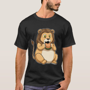 T-shirt Lion avec hamburger