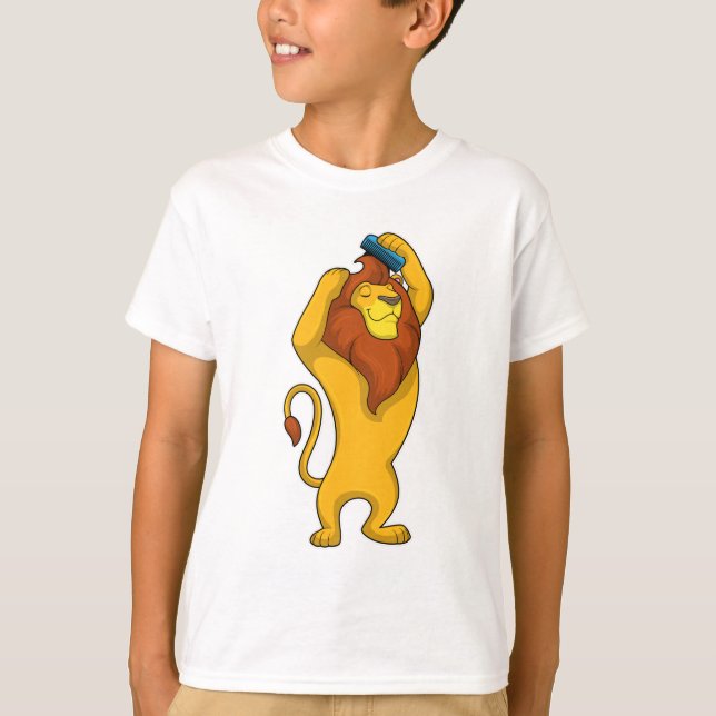 T-shirt Lion avec peigne (Devant)