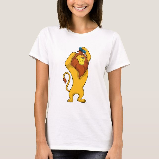 T-shirt Lion avec peigne (Devant)