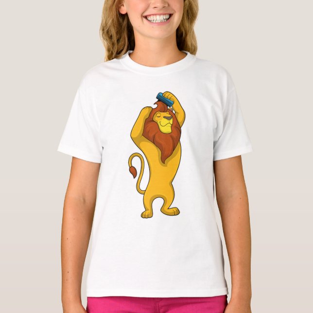 T-shirt Lion avec peigne (Devant)