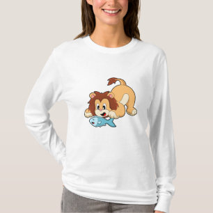 T-shirt Lion avec poisson