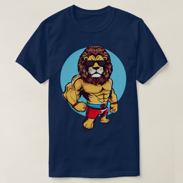 T-shirt Lion avec style Lutte (Design devant)