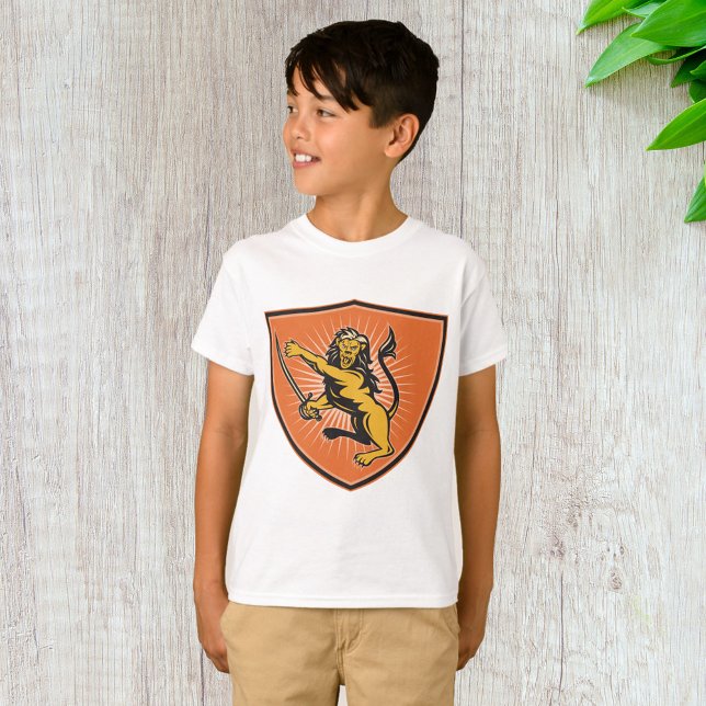 T-shirt Lion Avec Une Épée (Créateur téléchargé)