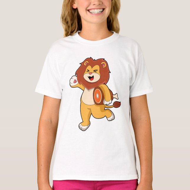 T-shirt Lion avec viande (Devant)