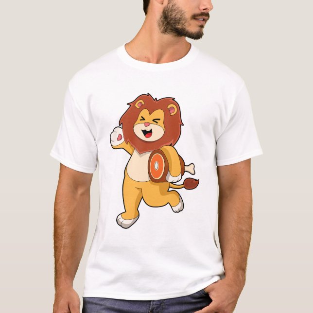 T-shirt Lion avec viande (Devant)