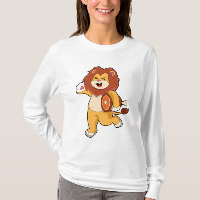 T-shirt Lion avec viande (Devant)