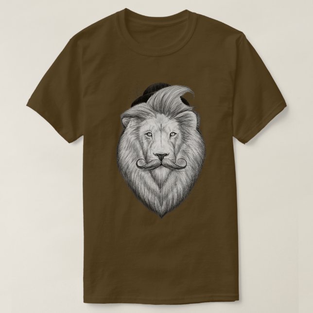 T-shirt lion barbu (Design devant)