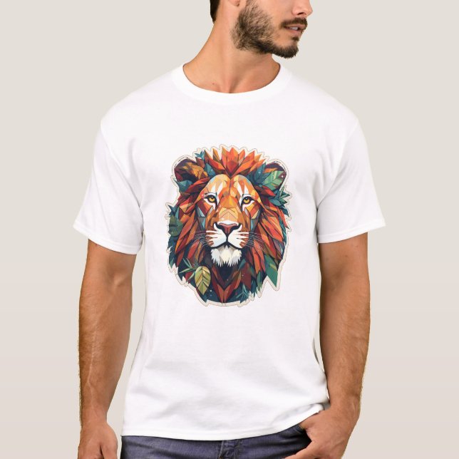 T-shirt Lion Beast Animal World Faune Beauté Découverte (Devant)
