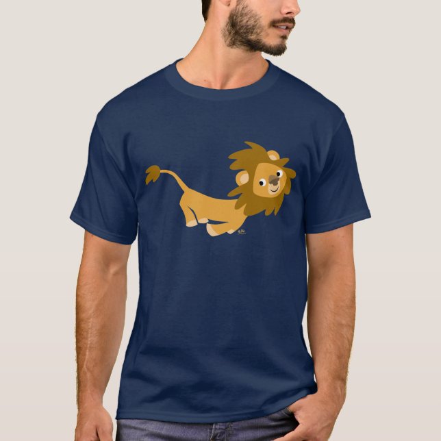 T-shirt Lion caricaturale mignon (Devant)