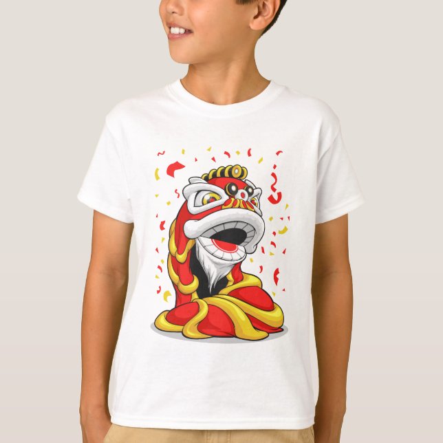 T-shirt Lion chinois de nouvelle année (Devant)