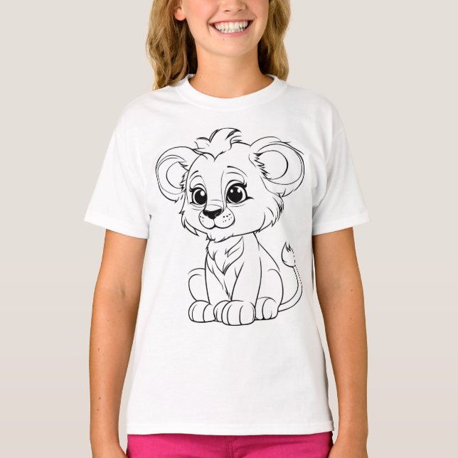 T-shirt Lion colle toi-même (Devant)