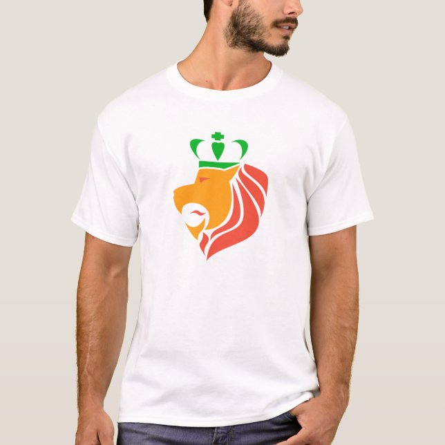 T-shirt Lion couronné par reggae de Rasta (Devant)