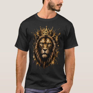 T-shirt Lion Couronné Royal Puissance et Prestige