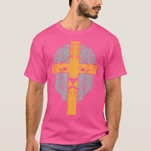 T-shirt Lion Croix Dieu Jésus Religieux Christian Hommes F