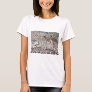 T-shirt Lion Cub Avec Un Regard Doux Et Innocent.
