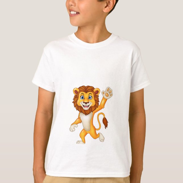 T-shirt Lion de bande dessinée (Devant)