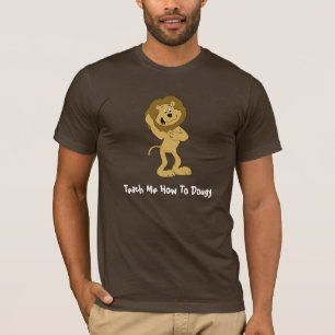 T-shirt Lion de hip hop de bande dessinée faisant le