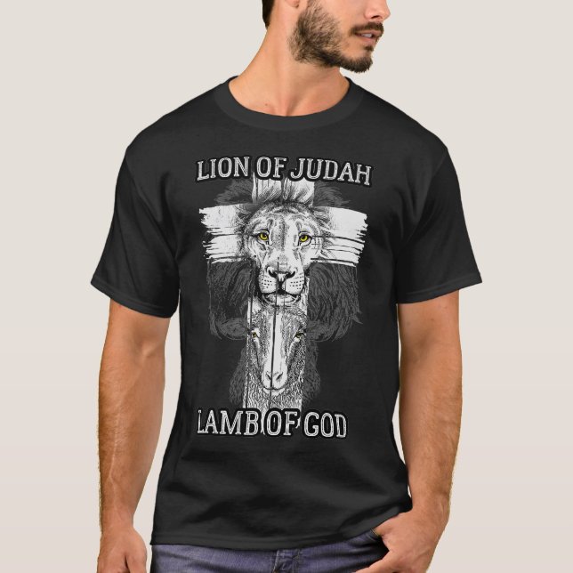 T-shirt Lion de Juda Agneau de Dieu (Devant)
