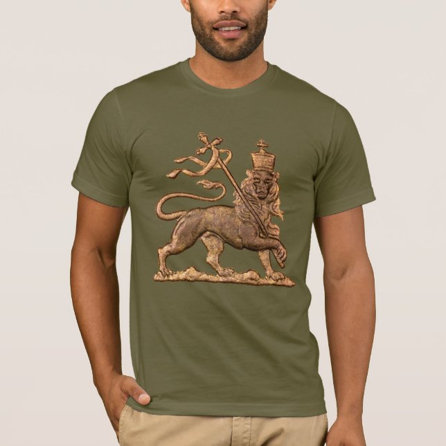 T-shirt Lion de Juda - Armée Jah - Haile Selassie - Chemis (Devant)