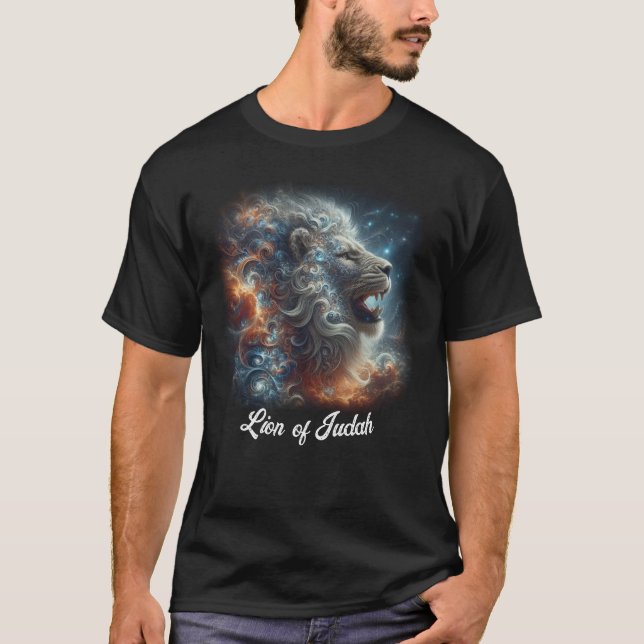 T-shirt Lion de Juda aux couleurs chaudes (Devant)
