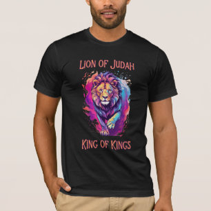 T-shirt Lion de Juda foi chrétienne Jésus Don