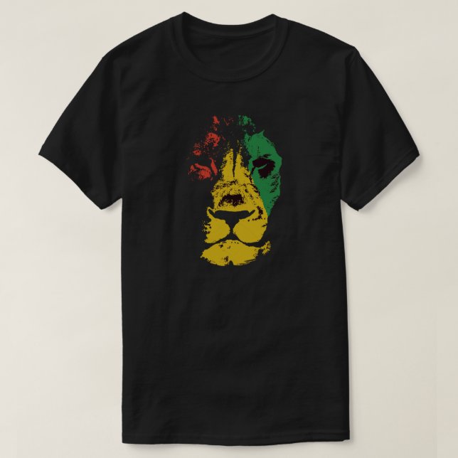 T-shirt Lion De Juda - Rasta (Design devant)