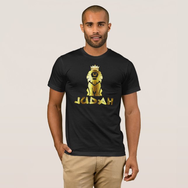 T-shirt Lion de Judah d'or (Devant entier)