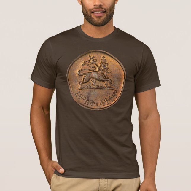 T-shirt Lion de Judah -  Rasta Jah Army - Chemise Reggae (Devant)