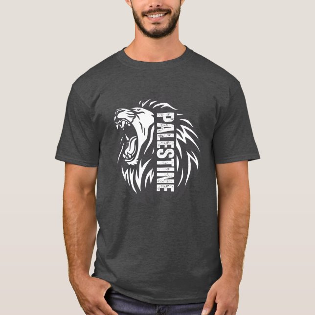 T-shirt Lion de Palestine - Résistance (Devant)