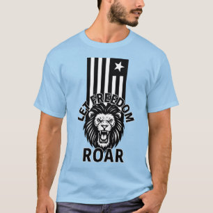 T-SHIRT LION DE PATRIOT NOIR ET BLANC LIBRE